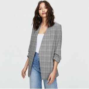 Babaton Gray Plaid Blazer size 14
